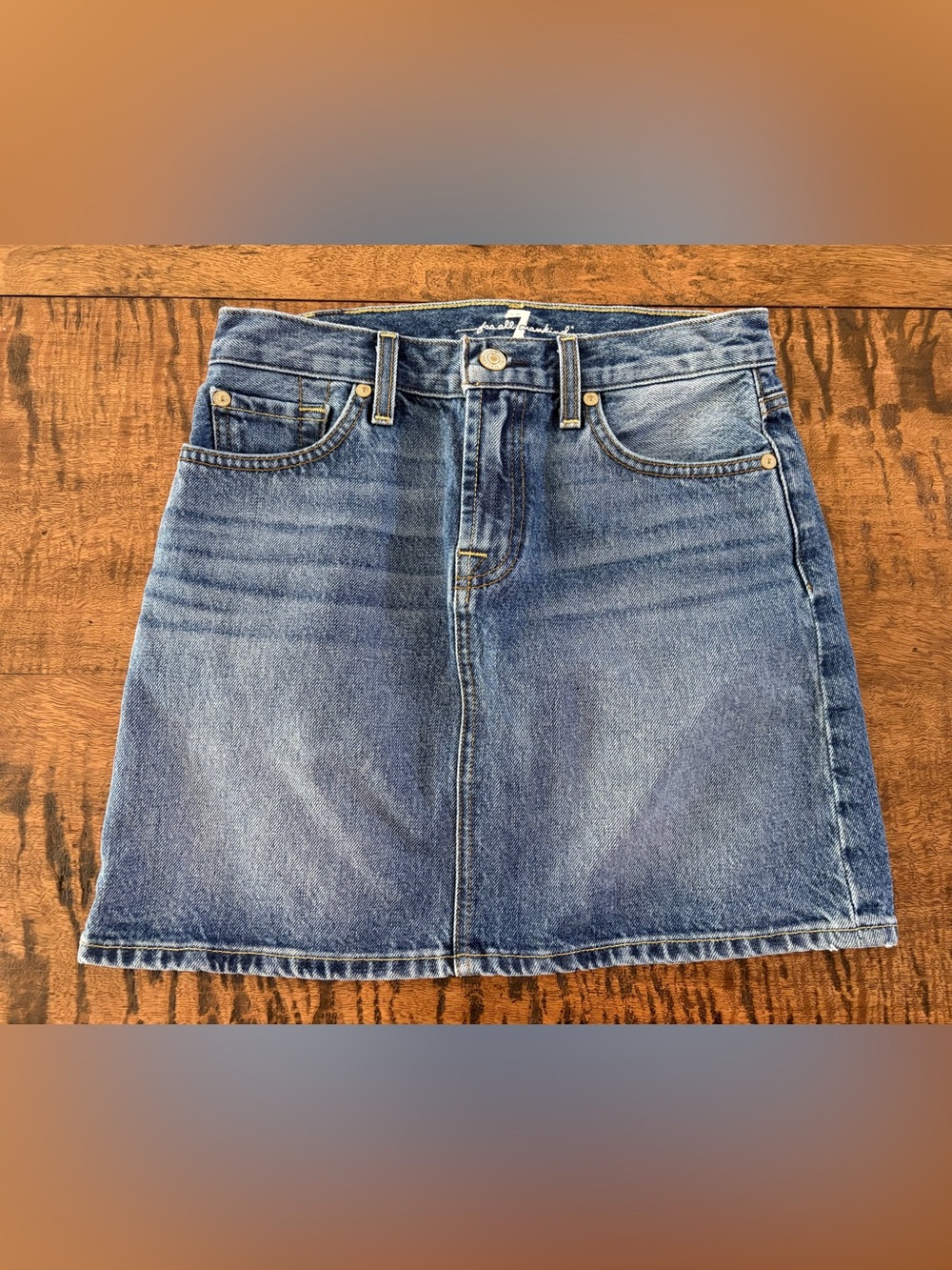 7 For All Mankind Denim Mini Skirt Size 25
